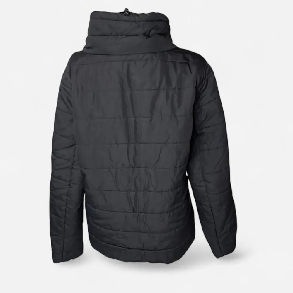 Fabletics Black Lightweight Quilted Zip-Up Performance Jacket - Size Large